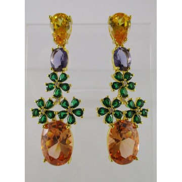Zircon crystal drops with...