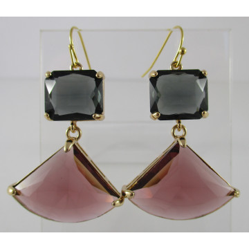 Square crystal with fan...