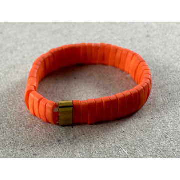 Tila stretch ring-salmon/gold