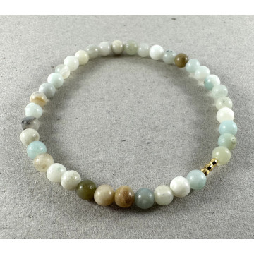 4mm amazonite stone with 3...
