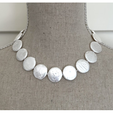 20mm faux coin pearl, short...
