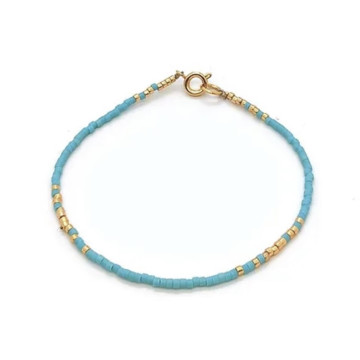Gold plated & glass miyuki...