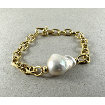 Gold plated chain with...