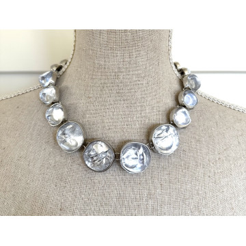 Resin filled silver discs...
