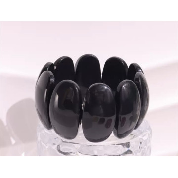 Oval resin stretch - Black