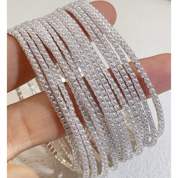 Tiny faux pearl - Silver/White