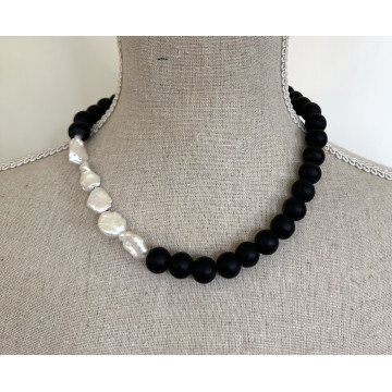 12mm matt black stone with...
