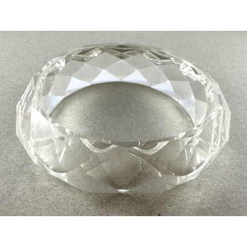 Crystal cut resin bangle-Clear
