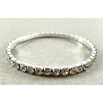3mm cz stretch-silver