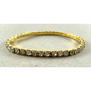 3mm cz stretch-gold