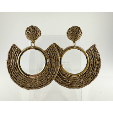 Raffia studs with raffia &...