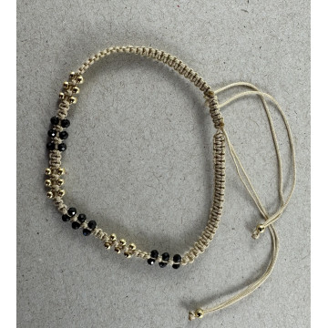 Fine woven gold beads and...