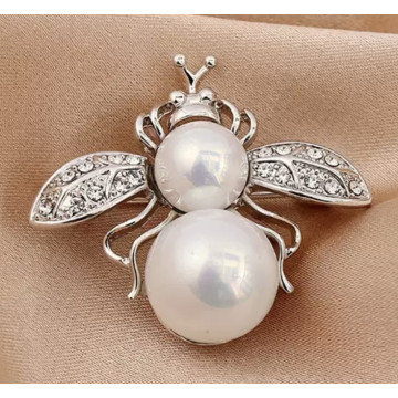 Faux pearl body with cz...