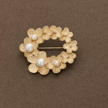 Ring of flowers with faux...