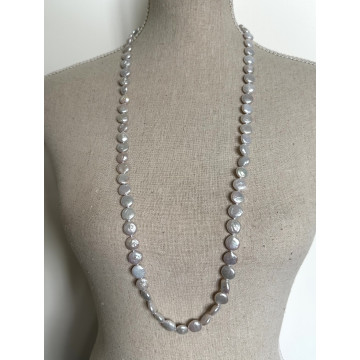 11-12mm 90cm coin pearl...