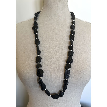 Raw black tourmaline stone...
