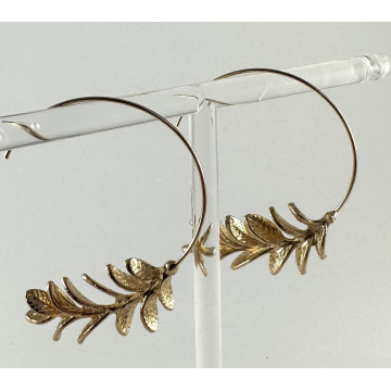 Gold hoops with fine...