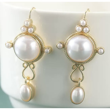 Faux pearl with tiny faux...