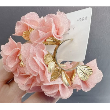 Soft fabric flowers on...