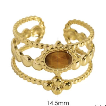 Open filigree band with...