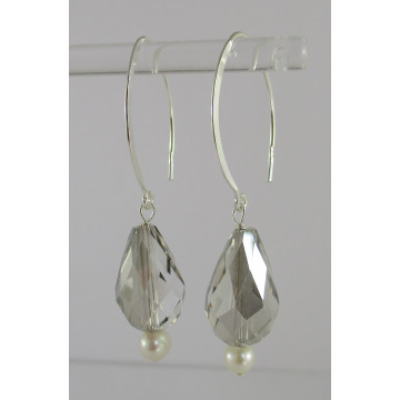 hook with faceted quartz &...